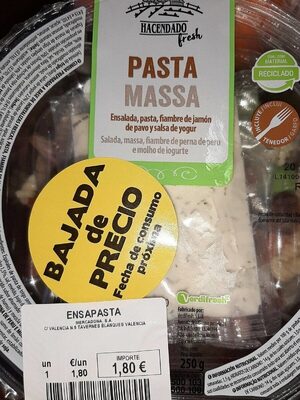 Ensapasta mercadona Hacendado ingredientes