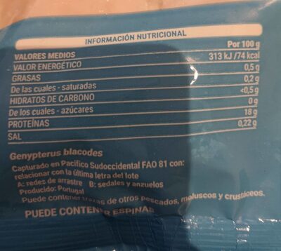 Escalopines de rosada Hacendado ingredientes