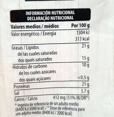 Especial fundir Hacendado ingredientes