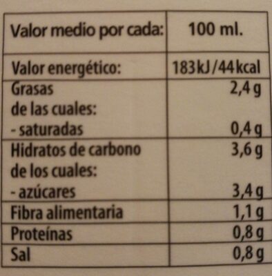 Gazpacho tradicional Hacendado ingredientes
