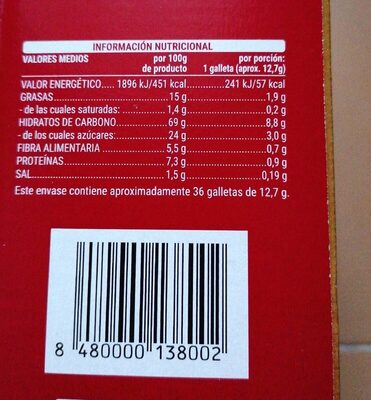 Integral Hacendado ingredientes