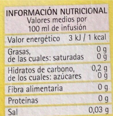 Manzanilla Hacendado ingredientes
