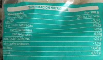 Migas de bacalao Hacendado ingredientes