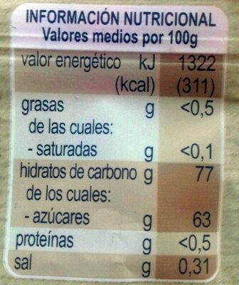 Momento dulce extra tiernas Hacendado ingredientes