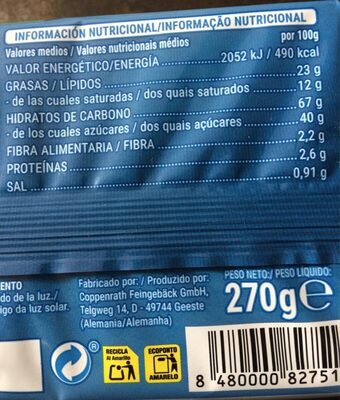 Oreo sin gluten Hacendado ingredientes