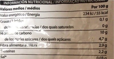 Parrilla de verduras Hacendado ingredientes