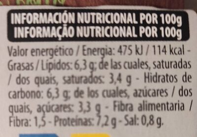 Pastel de calabacín con pollo Hacendado ingredientes