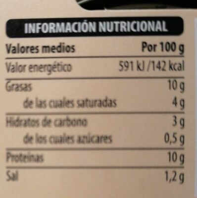 Paté Hacendado ingredientes