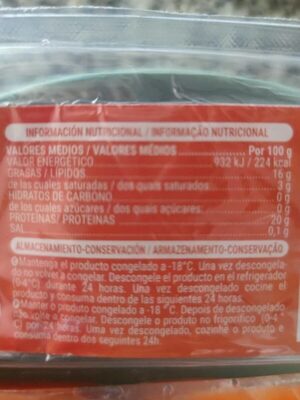 Salmón de noruega Hacendado ingredientes