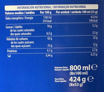 Sandwich nata Hacendado ingredientes