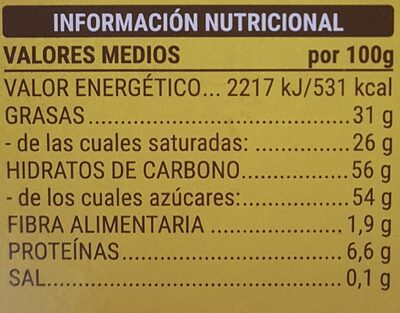 Turrón yogur con arándanos y fresa Hacendado ingredientes