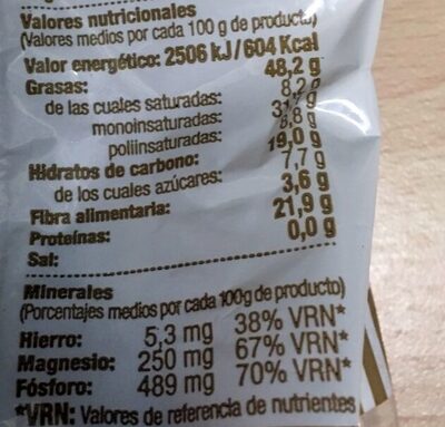 Anacardo natural Hacendado ingredientes