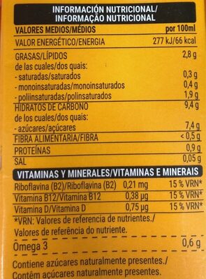 Bebida de nuez y arroz Hacendado ingredientes