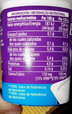 Bifidus 00 natural Hacendado ingredientes