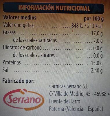 Cabeza de cerdo Hacendado ingredientes