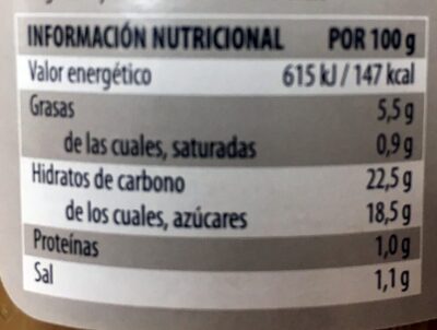 Cebolla caramelizada Hacendado ingredientes