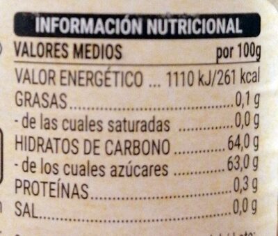 Confitura de melocotón Hacendado ingredientes