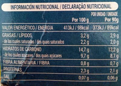 Go-lácteo con yogur de fresa y plátano Hacendado ingredientes