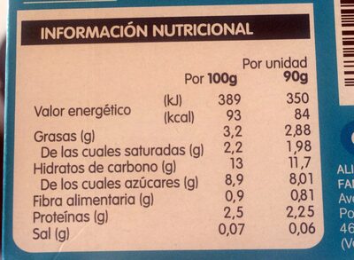 Go-lácteo con yogur natural Hacendado ingredientes