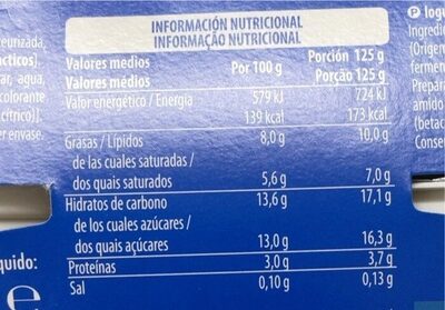 Griego mango Hacendado ingredientes