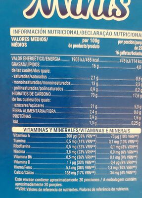 Minis Hacendado ingredientes