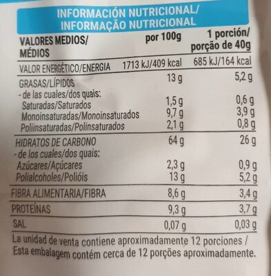 Muesli crunchy 0% Hacendado ingredientes