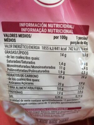 Muesli crunchy Hacendado ingredientes