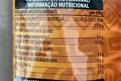 Nachos tex-mez Hacendado ingredientes