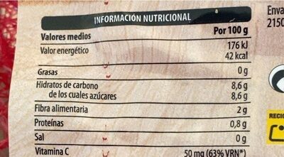 Naranja de zumo Hacendado ingredientes