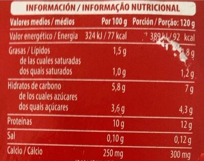 Natillas proteínas vainills Hacendado ingredientes