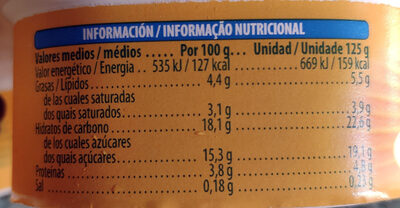 Natillas sabor vainilla Hacendado ingredientes