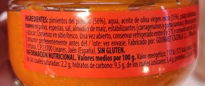 Paté pimientos del piquillo Hacendado ingredientes