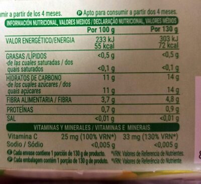 Pera y manzana Hacendado ingredientes