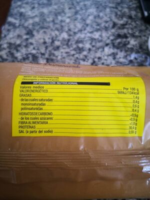 Pollo desmenuzado Hacendado ingredientes