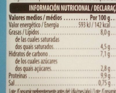 Queso untar Hacendado ingredientes