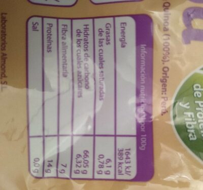 Quinoa Hacendado ingredientes