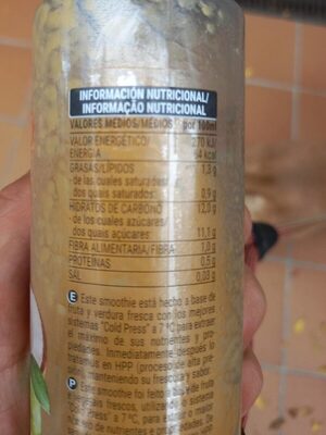 Smoothie mango coco Hacendado ingredientes