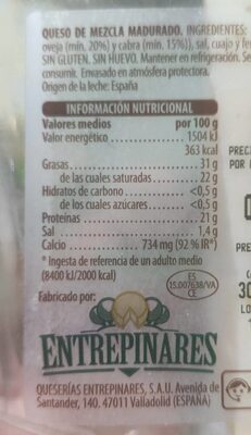 Tierno cuñitas Hacendado ingredientes
