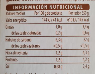 Vichyssoise Hacendado ingredientes