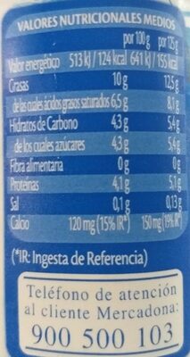 Yogur natural al estilo griego Hacendado ingredientes