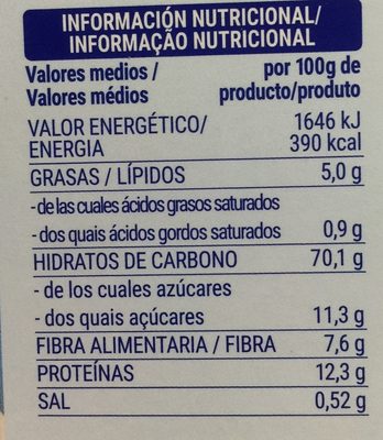 Avena crujiente Hacendado ingredientes