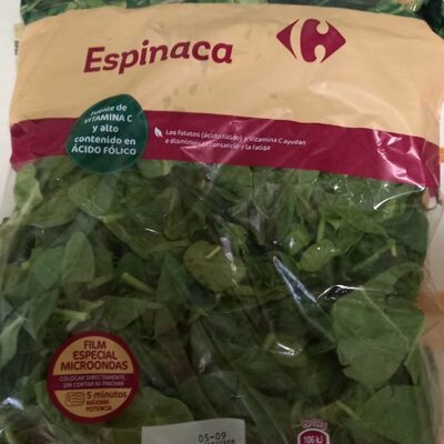 Espinaca Hacendado ingredientes