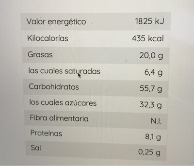 Galletas de mantequilla de cacahuete Hacendado ingredientes