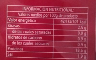 Jamon cocido Hacendado ingredientes