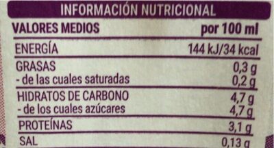 Leche sin lactosa desnatada 0% mg Hacendado ingredientes
