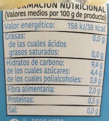 Mermelada de ciruela 0% azúcares añadidos Hacendado ingredientes