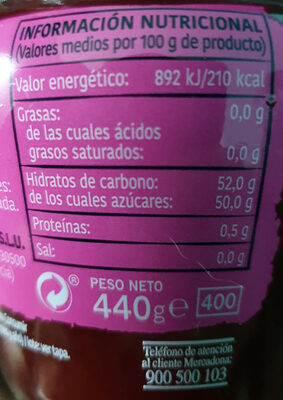 Mermelada de fresa Hacendado ingredientes
