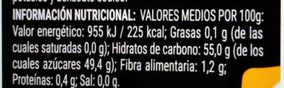 Mermelada extra de melocotón Hacendado ingredientes