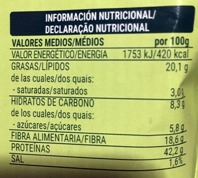 Mixbeans edamame & soja Hacendado ingredientes