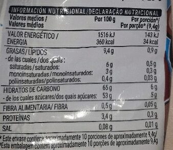 Osi choc Hacendado ingredientes